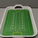 Yungyan 2 Pcs Plastic Football Serving Trays with Handles 15 x 11 x 1.89 Inch Football Stadium Serving Platter with Handles Sport Trays for Food Game Day Fun Platter for Home Tailgate Party
