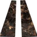 Decorative Bookends for Bookshelves, Set of 2 Marble Bookends for Living Room, Office, Bedroom, Heavy Duty,2 Pieces, Brown