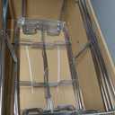 6 Pack - Professional Fixed Chafing Wire Rack: Heavy Duty Plated Steel Chafer Stand for Full Size & Half Size Steam Table Pans, Industry Compatible, Stackable for Catering & Banquets