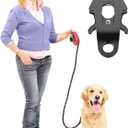 Reginary 2 Pcs Frog Clip Dog Leash Clip for Linking Quick Release Black Pet Collar Clasp Frog Cable Dog Leash Buckle Chain Replacement Clasp