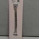 Wearlizer Metal Band Compatible with Fitbit Versa 4/Versa 3/Sense/Sense 2 Bands for Women, Dressy Stainless Steel Bling Rhinestone Link Bracelet Wristband Replacement Strap (Soft Gold/Silver)