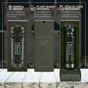 Modern Design Wood Pepper Grinder, 8 Inch Wooden Pepper Mill, Adjustable Coarseness Manual Peppermill, Innovative Starry Black Refillable Peppercorn Crusher with Steel Rotor, Gift, Personal, AE1