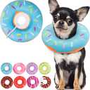 Cat Cone Collar Soft, Cute Cat Donut Collar After Surgery, Adjustable Kitten Recovery Cones to Stop Licking, Lightweight Neck Elizabethan Collars for Cats Kittens (Blue, Large)