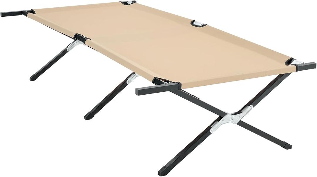 OLIXIS Camping Cot - Sleeping Folding Cots for Adults,Foldable Army Bed for Camping, Backyard, Traveling Guest Bed 73x35.8x17.7, 300 LBS Capacity. Portable Camping Cot for Multi-Scene use