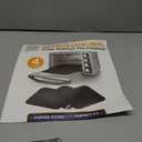 Toaster Oven Liners for Bottom of Oven (4 Pack) Reusable Non-Stick Heat Resistant Toaster Liners, Compatible with Breville, Cuisinart, Black & Decker, Dash, and More - Air Fryer Liners 12"x12" (Black)