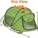 Pop up Kids Play Tent, Foldable Kids Playhouse Indoor Outdoor Toys Tents for Boys Girls Toddlers Birthday with Portable Storage Bag, Green Dinosaur