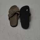 MIA Women's Sandals – Size 7.5, Taupe Slip-On Flats with Decorative Buckles