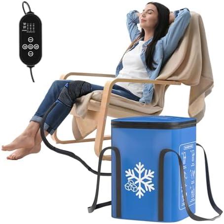 Ice Machine for Knee After Surgery, 19QT Quiet Cold Therapy Machine with Auto Timer, Adjustable Flow Control, Leak-Proof Cooler, Multi-Joint Ice Pads for Post-Op Recovery