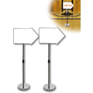 Adjustable Dry Erase Whiteboard Arrow Sign, 19"x11" Floor-Standing Arrow Sign Stand, Whiteboard Arrow Can Rotate 360°, Suitable for Banquets, Hotels, Schools and Other Similar Venues (2Pcs)