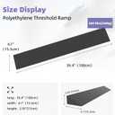 Henka 3" Rise Threshold Ramps for Doorways, Wheelchair Ramp for Home Steps, Door Threshold Ramp with Anti-Slip Surface (Color: Black, Size: 39x6.1x3in)
