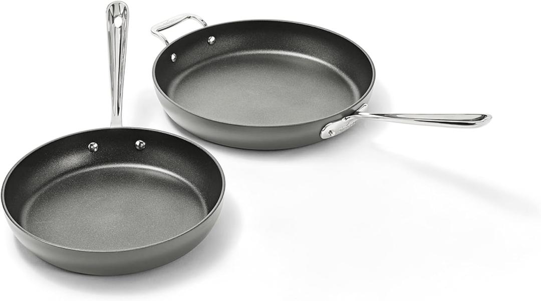 All-Clad E7859064 HA1 Hard Anodized Nonstick Fry Pan Cookware Set, 10 Inch and 12 Inch Fry Pan, 2 Piece
