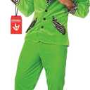 Morph Men's Green Pimp Costume, 70s Pimp Suit, Halloween Costume for Adult Men (Large)