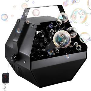 ATDAWN 1L High-Capacity Automatic Bubble Machine with 45ft Remote, Metal Blower for Wedding Party Birthday Indoor Outdoor Use, 9.25 inches x 8.27 inches x 9.84 inches