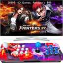 FVBADE [30000 Game in 1] 70S Pandora Box mini Arcade Console for Children Compatible PC & Projector & TV ,3D Games 1-4 Players Double Joystick Favorite List Game Category Save/Search/Hide/Pause Games (Red)