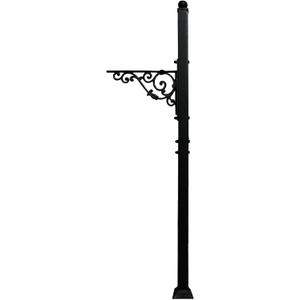 40.2-53" H Heavy Duty Outdoor Mailbox Post, Steel Mailbox Stand, Mounting Stand for Concrete