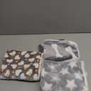 1 Pack 3 Puppy Blankets Super Soft Warm Sleep Mat Grey Cute Print Fluffy Fleece Pet Flannel Throw Dog Blankets for Small Dogs Cats,Star&Bone&Love- Small (23"x15")