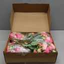 16 Pack Pink,Hot Pink Peonies Artificial Flowers,Fake Silk Hydrangea Bouquet for Bridal Wedding Home Table Decor Reusable Dining Opening Ceremony Birthday Arrangement Faux Floral