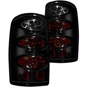 Winjet Tail Lights for 2000 2001 2002 2003 2004 2005 2006 Chevy Suburban/Tahoe/GMC Yukon Yukon/Yukon XL 1500/ Yukon XL 2500/ Yukon XL Denali Taillights Tail Lamps, Pair Black Housing/Smoke Lens