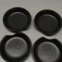 LE TAUCI Ceramic Spoon Rest with Holder, 4.8 Inches Spoon Rest for Stove Top, Utensil Rest for Kitchen Counter, Coffee Spoon Holder, Set of 4, Crude Black