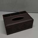 Leather Tissue Box Cover Rectangular and Multifunction Remote Control Caddy,Suitable for Storing pens and Stationery,Desk Organizer Storage for Office and Home(Antique)
