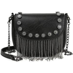 Women's Small Studs Rivet Crossbody Handbag Fashion Shell Shape Shoulder Messenger Bag