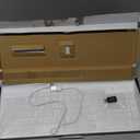 SABLUTE Wireless Keyboard with 7 Colored Backlits, Rechargeable Silent Compact Cordless Computer Keyboard with Low Profile Quiet Light Up Keys for Windows, PC, Linux, Chrome, Mac (White)