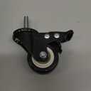 AAGUT 4 Pack 2" Swivel Stem Casters with Brake Lock M8x25mm Stem Caster Heavy Duty PU Rubber Castors, Nuts Included