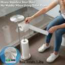 Toilet Paper Holder with Shelf, Tissue Roll Holder Stand with Storage Space for Holding Extra 4 Toilet Paper Rolls, Stainless Steel Rustproof Freestanding (Brushed Nickel)