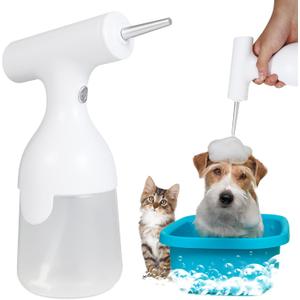 Electric Dog Cleaning Foam Soap Dispenser Machine, Dog Bath Brush and Foaming Shampoo Sprayer, Dog Shampoo Brush, Dog Wash Accessories, Rechargeable Shampoo and Soap Dispenser