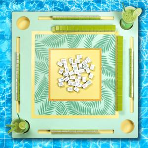 Floating Mahjong Table for Pool, Swimming Pool and Hot Tub Float Board for Mahjong, Pools Game Tray for Mahjong, Card Games, Scrabble, Dominoes & Poker, Floating Mahjong Table