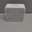TESSAN Protector Outlet with USB+Type C,Flat Plug Power Strip 