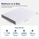 Amazon Basics Breathable Memory Foam Plush Mattress, Queen, White/Grey, 80 x 60 x 8 inches