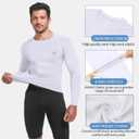 MEETYOO Compression Shirts for Men, UPF 50+ UV Swim Shirts, Long Sleeve/Short Sleeve Running Athletic Workout Rash Guard (XXL)