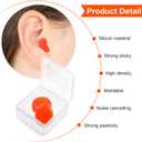 Frienda 21 Pairs Ear Plugs for Sleeping Reusable Moldable Silicone Earplugs Soft Noise Cancelling Earplugs Sound Blocking Ear Plugs with Case for Swimming Concert 32dB NRR (White, Blue, Orange)