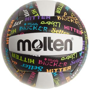 Molten Recreational Volleyball (Black/ Neon Colors)