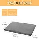 EMPSIGN Stylish Dog Bed Mat Dog Crate Pad Mattress Reversible (Cool & Warm), Water Proof Linings, Removable Machine Washable Cover, Firm Support Pet Crate Bed for Small to XX-Large Dogs, Grey (23.0"L x 16.0"W x 3.0"Th)