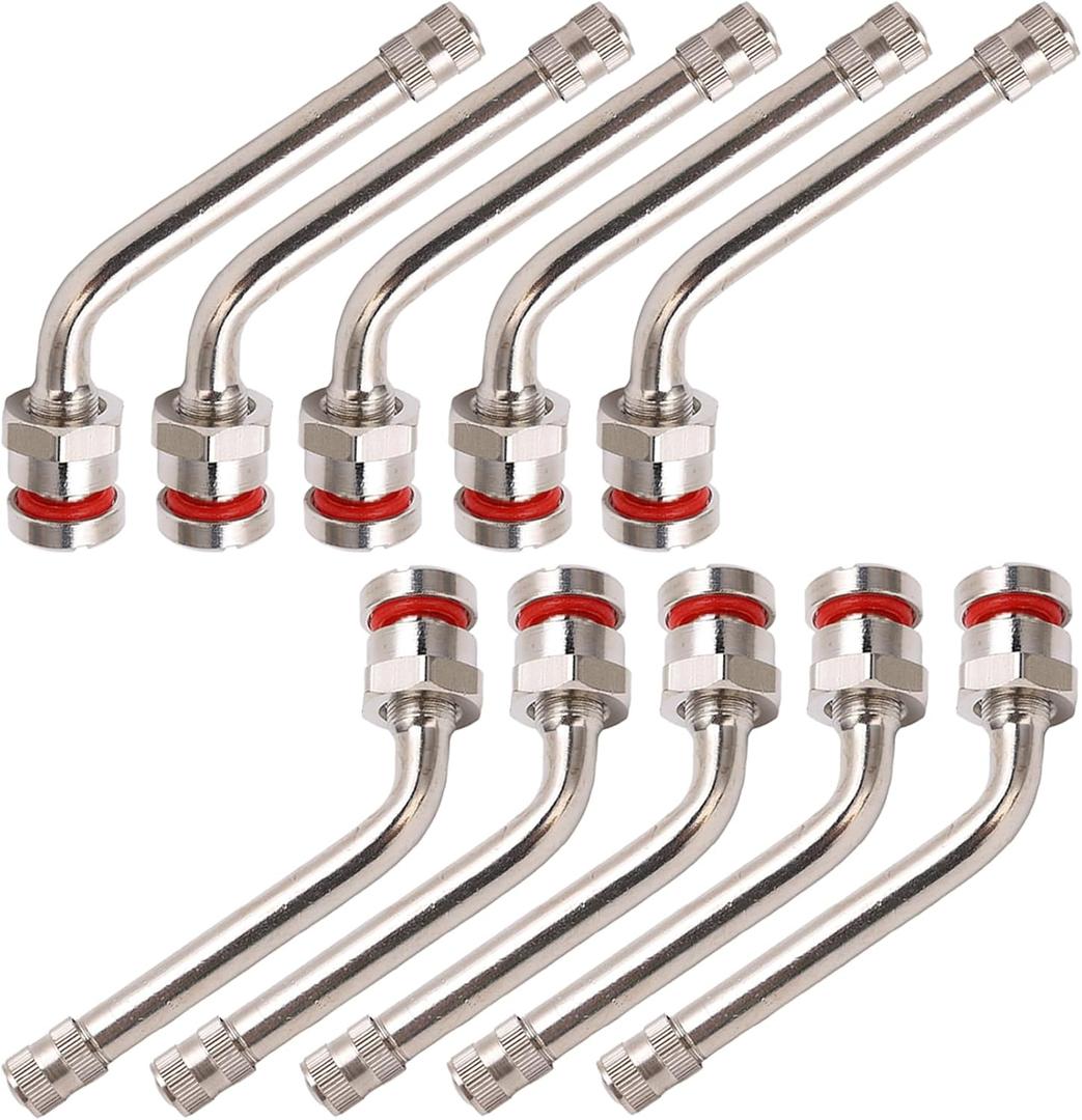 TR545D Tire Valve Stem Fit for 22.5in 24.5in Aluminum Wheels with 9.7mm Rim Hole (Pack of 10)