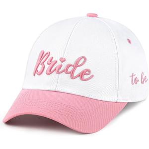 Etercycle Bride to Be Hat, Bridal Baseball Hat Adjustable Canvas Trucker Cap Bachelorette Party Wedding Decorations