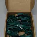 Green 5 Pcs Christmas Extension Cord 6 ft Two Prong Extension Electric Cord with Fuse for Christmas Decor Lights Connection, Ac 125 Volts, Complies with UL for Xmas Party Decor