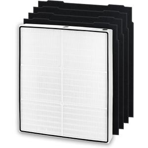 AP510 & AP450 Filter Replacement for Whirlpool Whispure AP51030K AP51030KB AP45030K WP500 WP1000 1183054K 8171434K Air Purifiers, Funmit 1 High Efficiency Filter and 4 Activated Carbon Filter