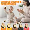 Baby Toys 6-12 Months - Beehive Infant Toy with 5 Sensory Bees Stuffed Animals, Crinkle, Rattle, Mirror & Music, Montessori Toys for 6 7 8 9 10 11 12 Month Old Baby Boys Girls Birthday Christmas Gift