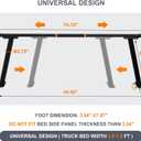 Truck Ladder Rack, Universal Aluminum Truck Bed Rack for Pickup,Adjustable Length 70-79 in,Height 28In,Real 800LB Capacity Truck Bed Rack Set for Kayak, Surfboard, Lumber, Ladder