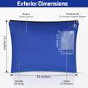 2 Pcs Interoffice Mailer Canvas Transit Sack Zipper Bag 18" x 14" Large Zipper Pouch with Grommet Interoffice Mail Bag (Blue)