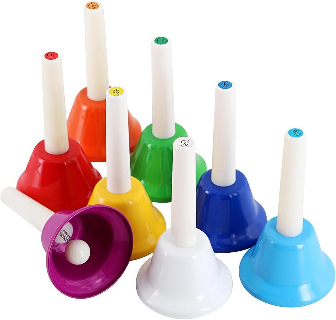 Eastrock Handbells, Hand Bells Set 8 Note Musical Bells for Adults, Used for Festival, Church Chorus, Wedding, Party