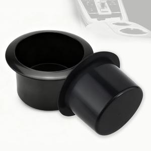 Couch Cup Holder, 2 Pack Black Sofa Cup Holder Insert, Universal Plastic Recessed for RV Boats, Cars, Sofas and Golf Carts