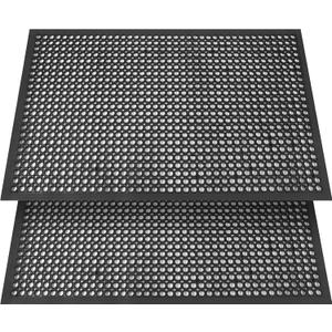Anti Fatigue Rubber Floor Mat 2 Pack Restaurant Kitchen Mats for Floors Rubber Non-Slip Bar Floor Mats Door mat Drainage Mats Utility Garage Indoor Outdoor Use 36 x 60 Inches