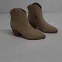 MIA Womens Sawyer Embroidered Pointed Toe Casual Boots Ankle Mid Heel 2-3" - 7.5