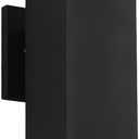 Cerdeco Aluminum Modern Outdoor Wall Sconce,10.75" Exterior Up or Down One Light Fixture Matte Black for Porch Patio Garage Light [ETL Listed]