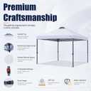 MASTERCANOPY 8x8 Durable Pop Up Canopy Tent with Roller Bag, White
