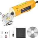 Electric Fabric Cutting Machine 170W Rotary Cutter with Self-Sharpening Alloy Steel Blade, Cuts Up to 1 Inch, Heavy Duty Electric Fabric Cutter Machine for Multi-Layer Cloth, Fabric & Leather